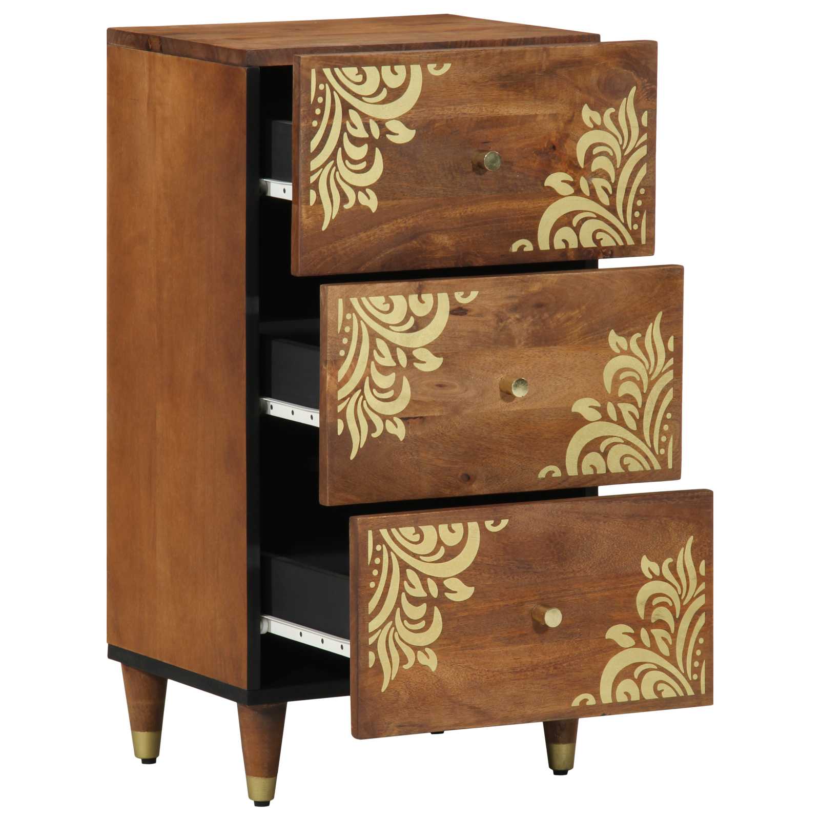 Buffet avec tiroir Marron 40 x 33 x 75 cm Bois de mangue massif - XIOS
