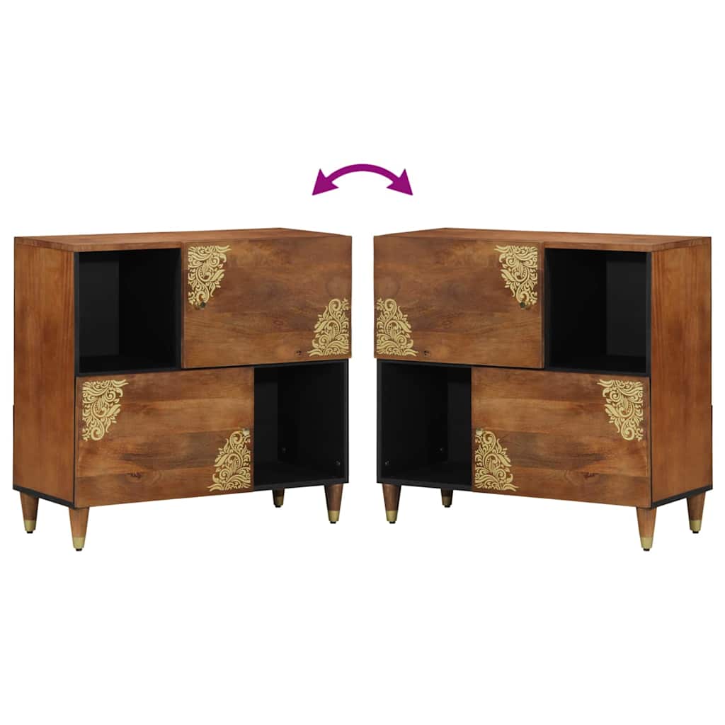 Buffet Marron 80 x 33,5 x 75 cm Bois de manguier massif - XIOS