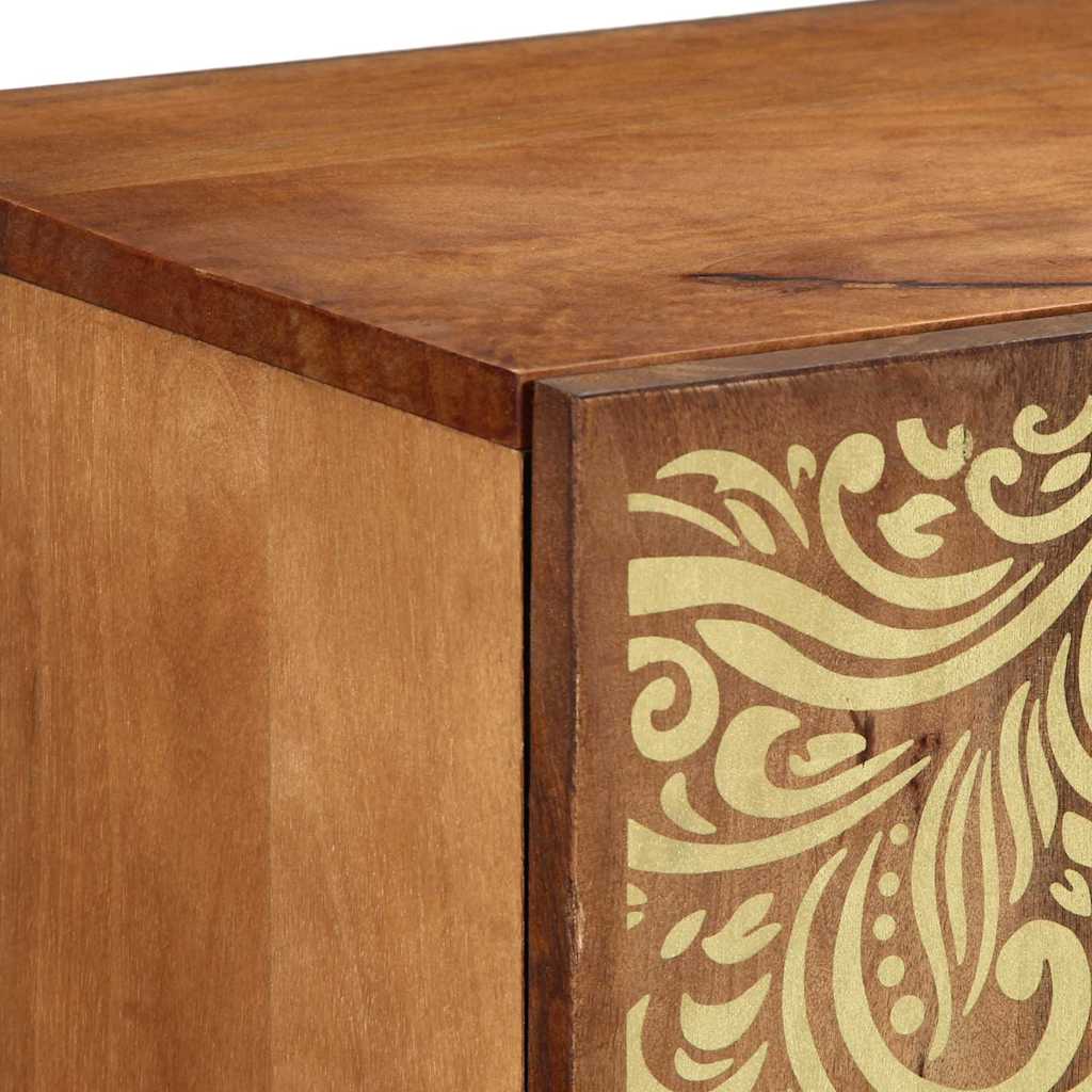 Buffet avec porte Marron 90 x 33 x 75 cm Bois de mangue massif - XIOS