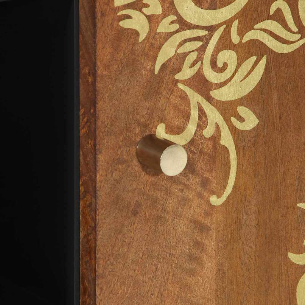 Buffet avec porte Marron 90 x 33 x 75 cm Bois de mangue massif - XIOS