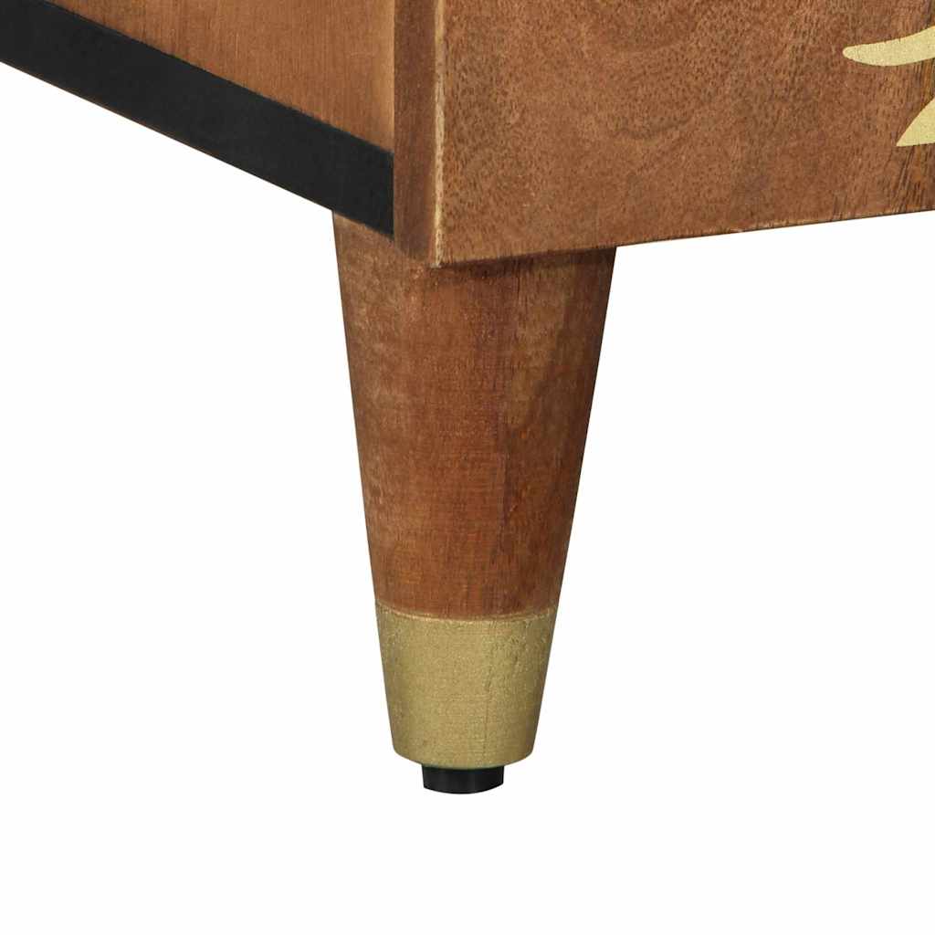 Buffet avec porte Marron 90 x 33 x 75 cm Bois de mangue massif - XIOS