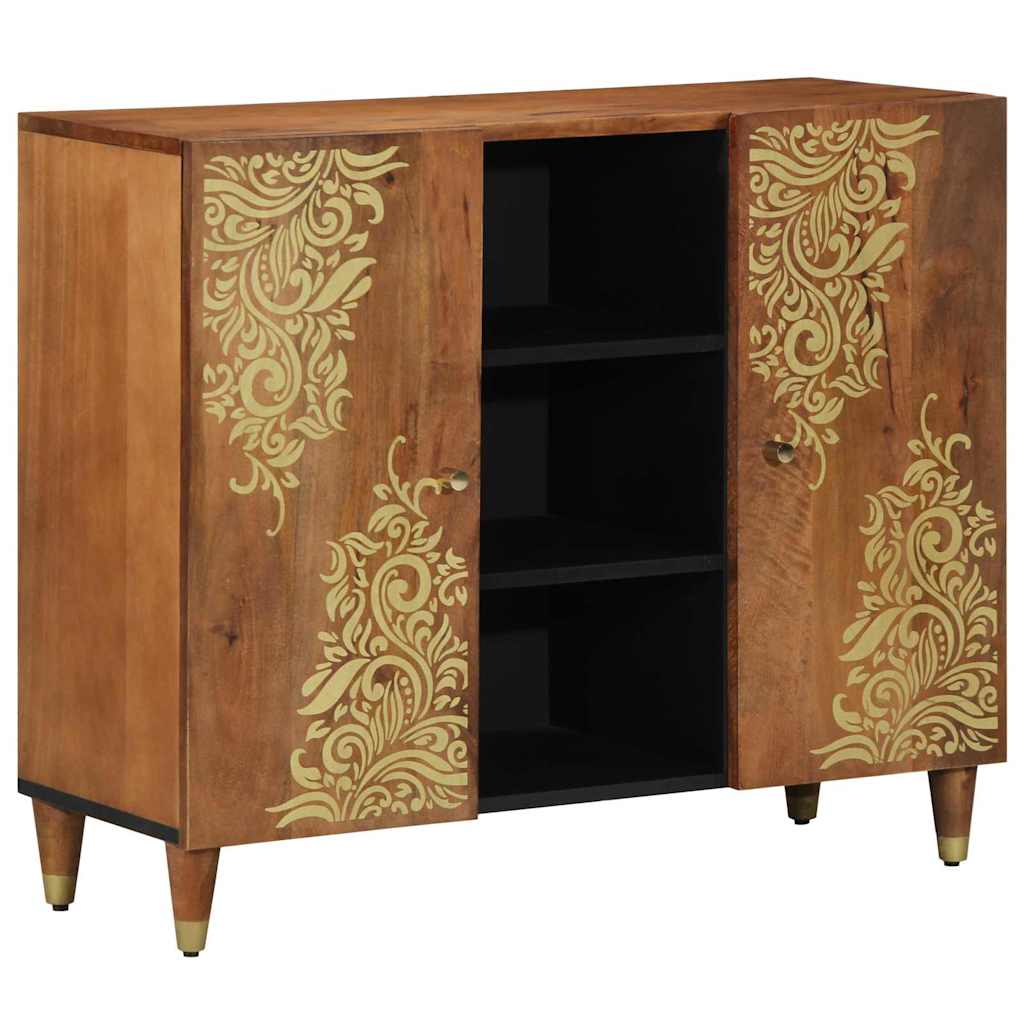 Buffet avec porte Marron 90 x 33 x 75 cm Bois de mangue massif - XIOS