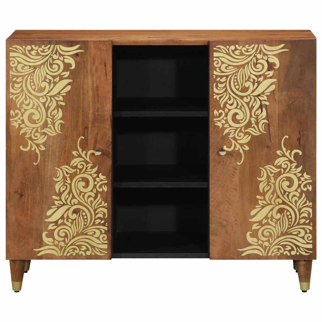 Buffet avec porte Marron 90 x 33 x 75 cm Bois de mangue massif - XIOS