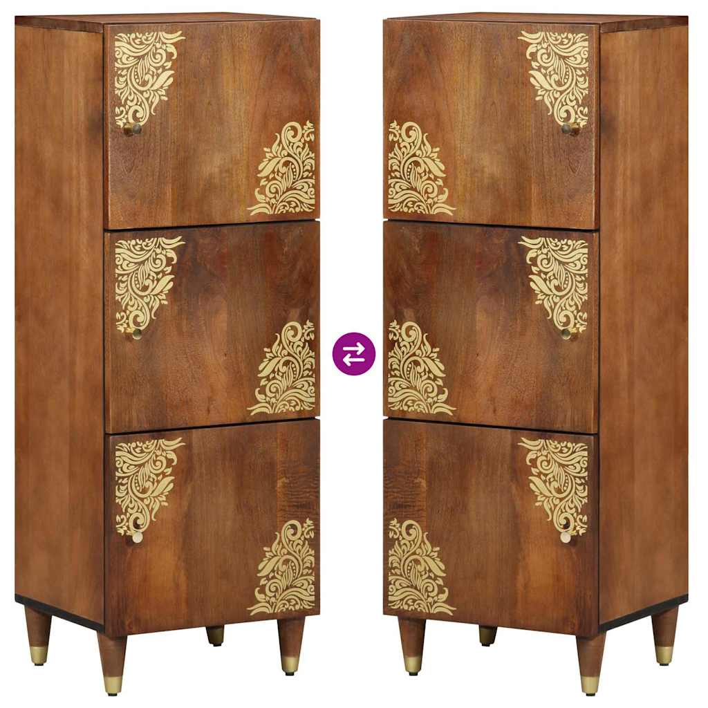 Haut Armoire Marron 40 x 33.5 x 110 cm Bois de manguier massif - XIOS