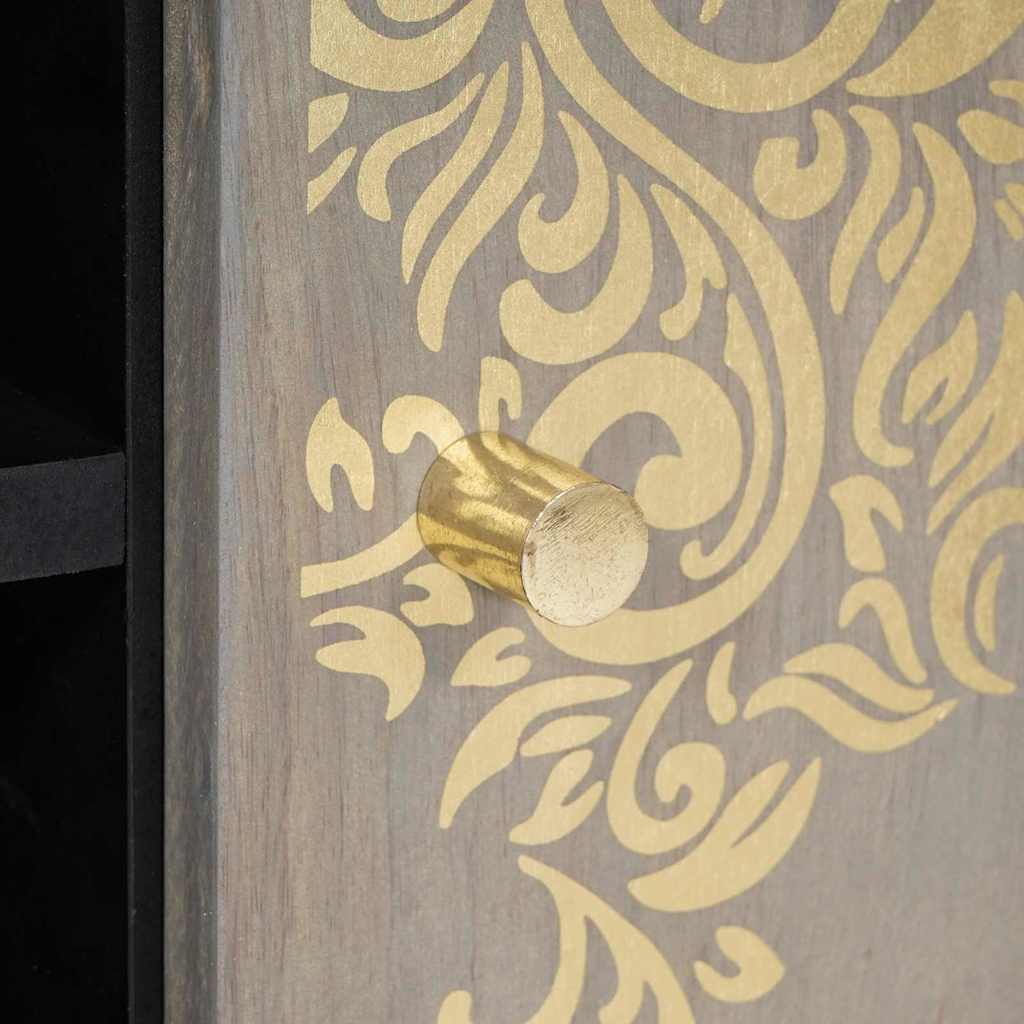 Table basse Gris 80 x 50 x 40 cm Bois de mangue massif - XIOS