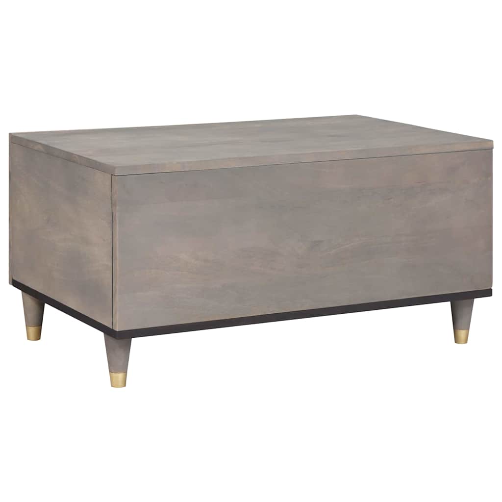 Table basse Gris 80 x 50 x 40 cm bois de manguier massif - XIOS