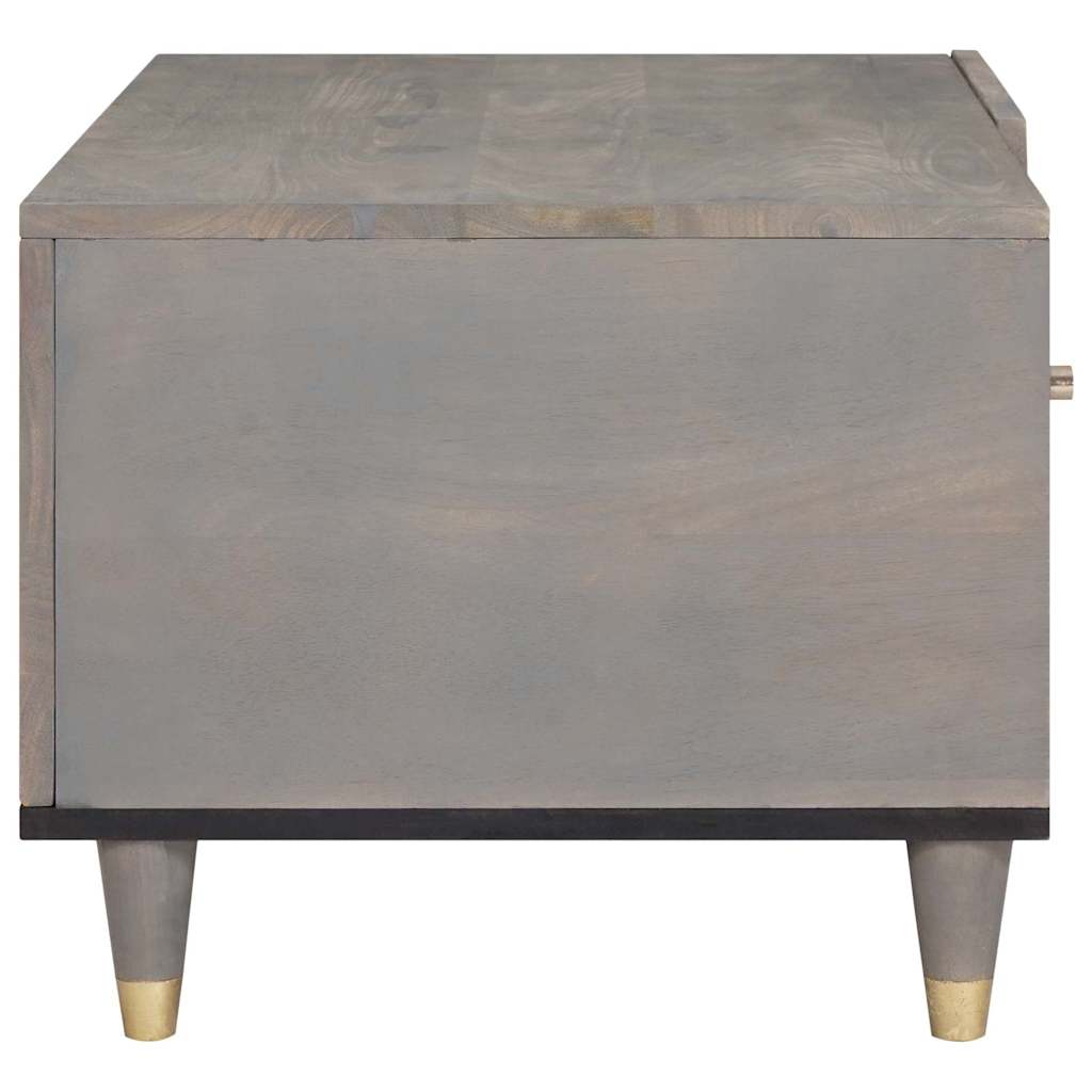 Table basse Gris 80 x 50 x 40 cm bois de manguier massif - XIOS