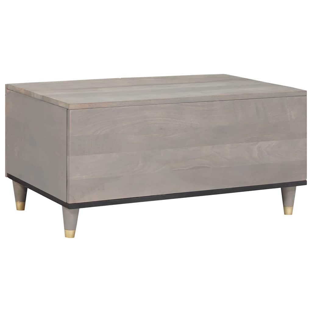 Table basse Gris 80 x 50 x 40 cm bois de manguier massif - XIOS