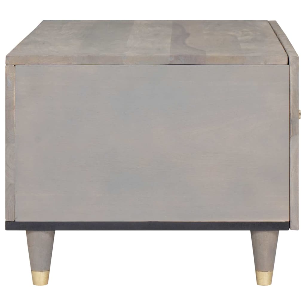Table basse Gris 80 x 50 x 40 cm Bois de mangue massif - XIOS