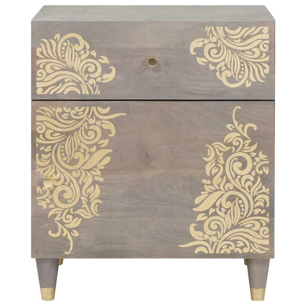 Cabinet de chevet avec porte avec tiroir Gris 50 x 33 x 60 cm - XIOS