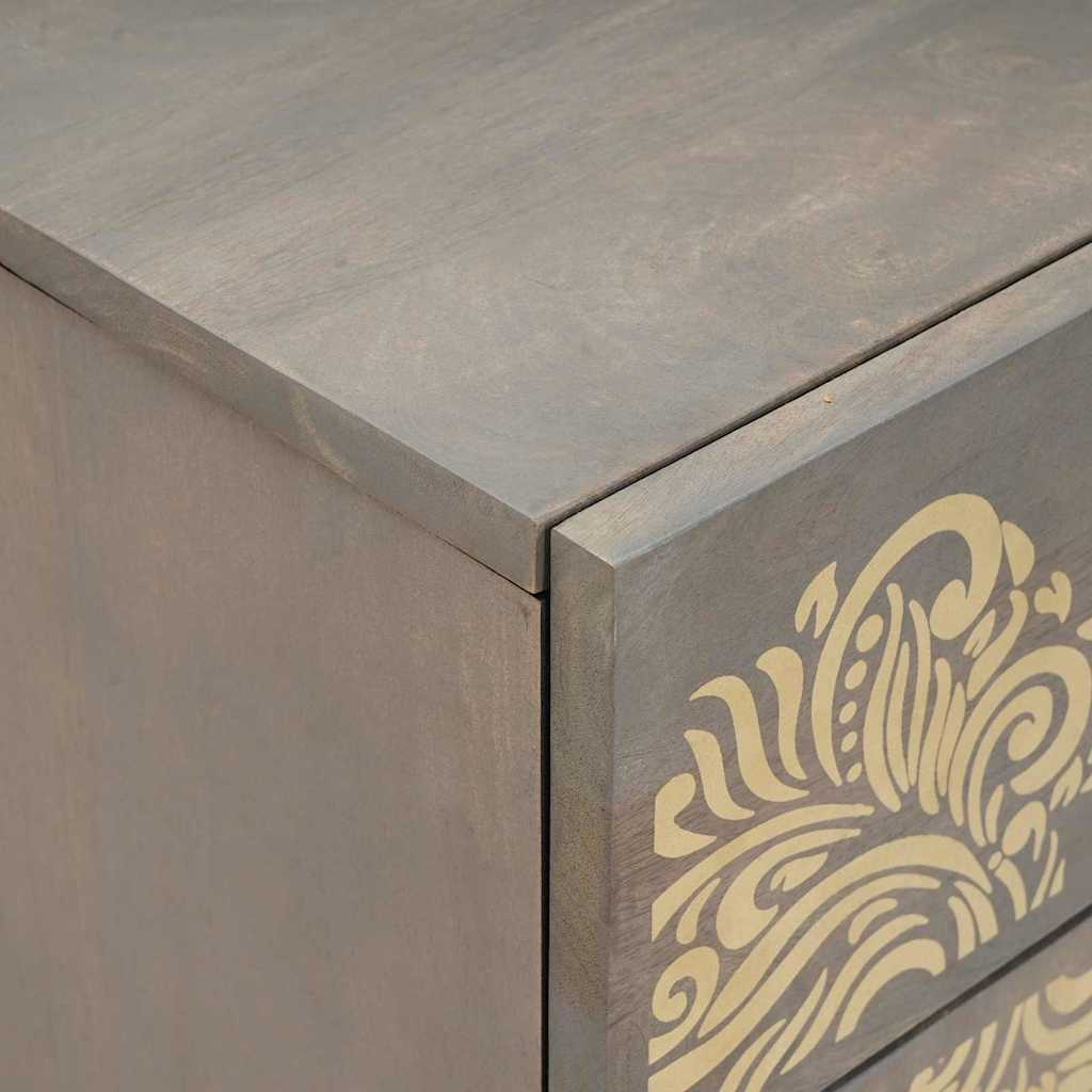 Cabinet de chevet avec porte avec tiroir Gris 50 x 33 x 60 cm - XIOS