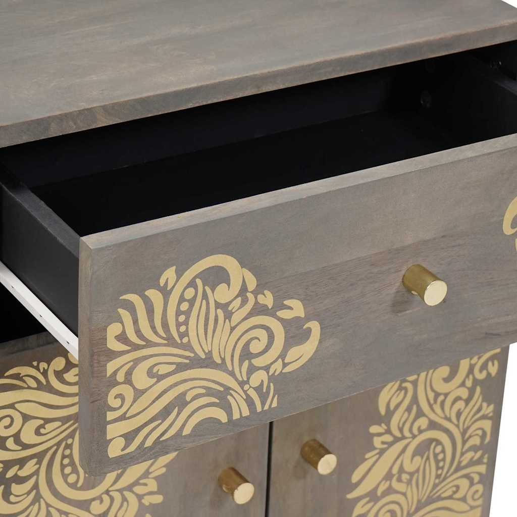 Cabinet de chevet avec porte avec tiroir Gris 50 x 33 x 60 cm - XIOS