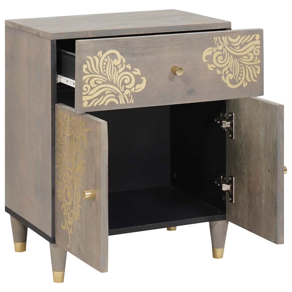 Cabinet de chevet avec porte avec tiroir Gris 50 x 33 x 60 cm - XIOS