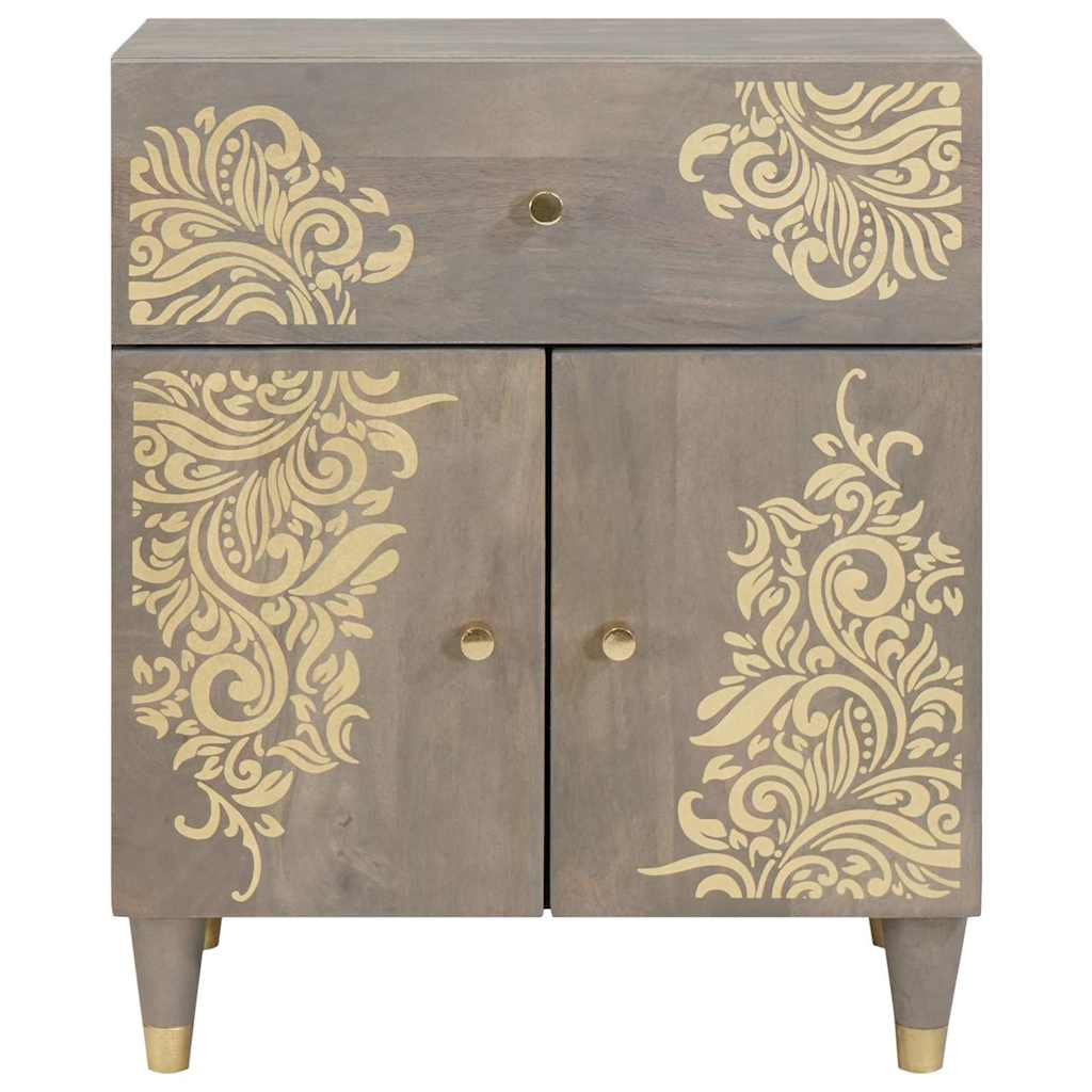 Cabinet de chevet avec porte avec tiroir Gris 50 x 33 x 60 cm - XIOS
