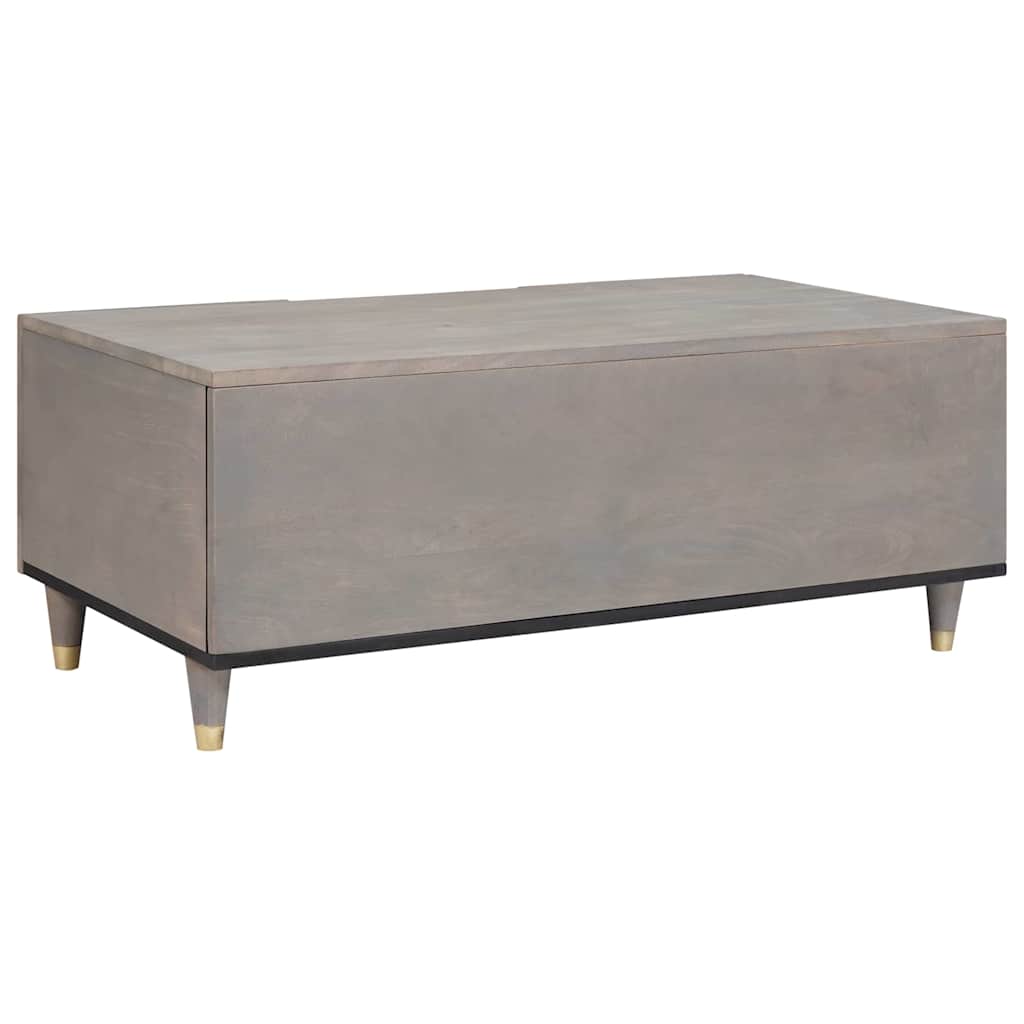 Table basse Gris 100 x 54 x 40 cm bois de manguier massif - XIOS