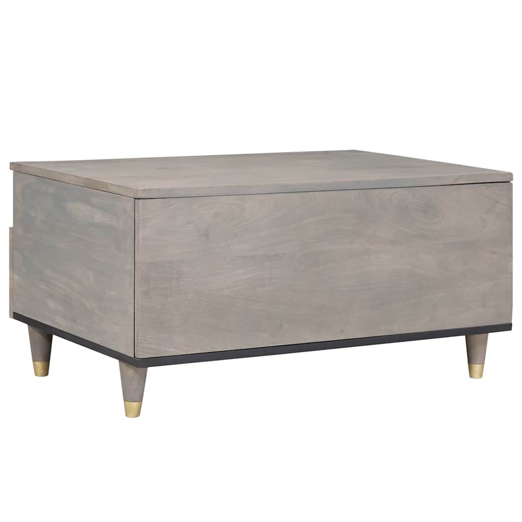Table basse Gris 80 x 54 x 40 cm bois de manguier massif - XIOS
