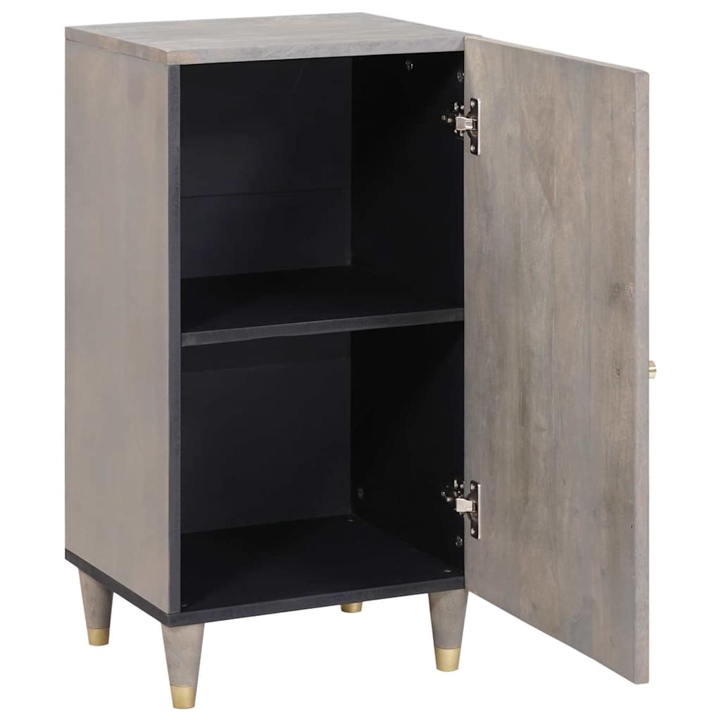 Buffet Gris et or 40 x 33.5 x 75 cm Bois de manguier massif - XIOS