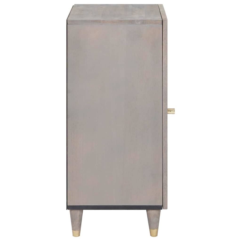 Buffet Gris et or 40 x 33.5 x 75 cm Bois de manguier massif - XIOS