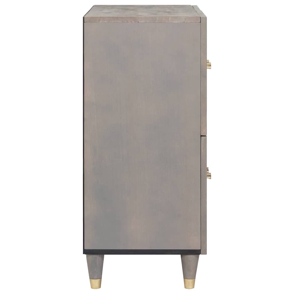 Buffet Gris et or 60 x 33 x 75 cm Bois de manguier massif - XIOS