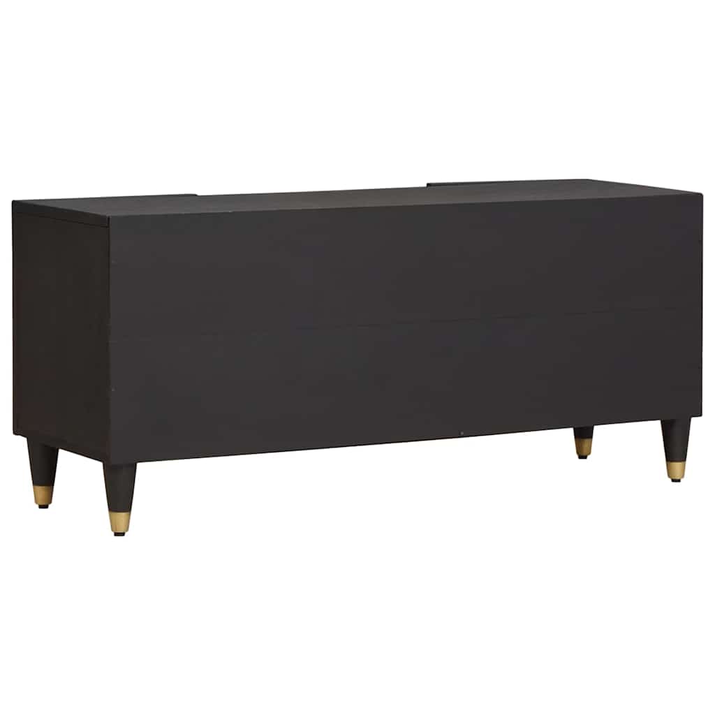 Meuble TV Noir 105 x 33 x 46 cm Bois de mangue massif - XIOS