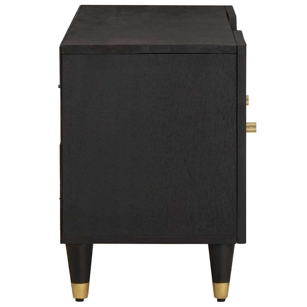 Meuble TV Noir 105 x 33 x 46 cm Bois de mangue massif - XIOS