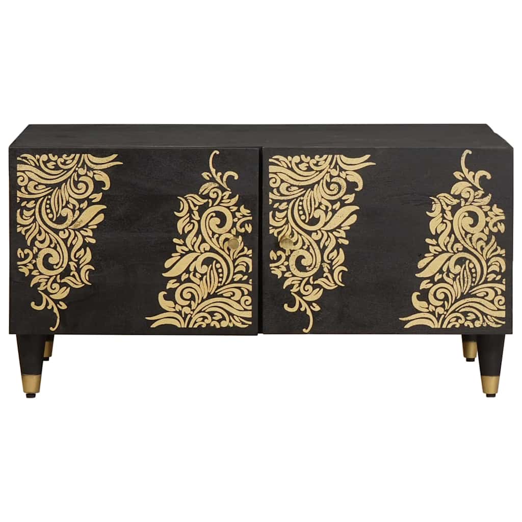 Table basse Noir 80 x 50 x 40 cm Bois de mangue massif - XIOS