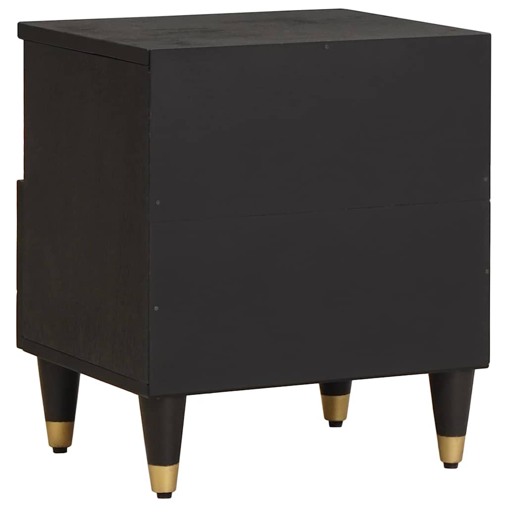 Cabinet de chevet Noir 40 x 33 x 46 cm Bois de mangue massif - XIOS