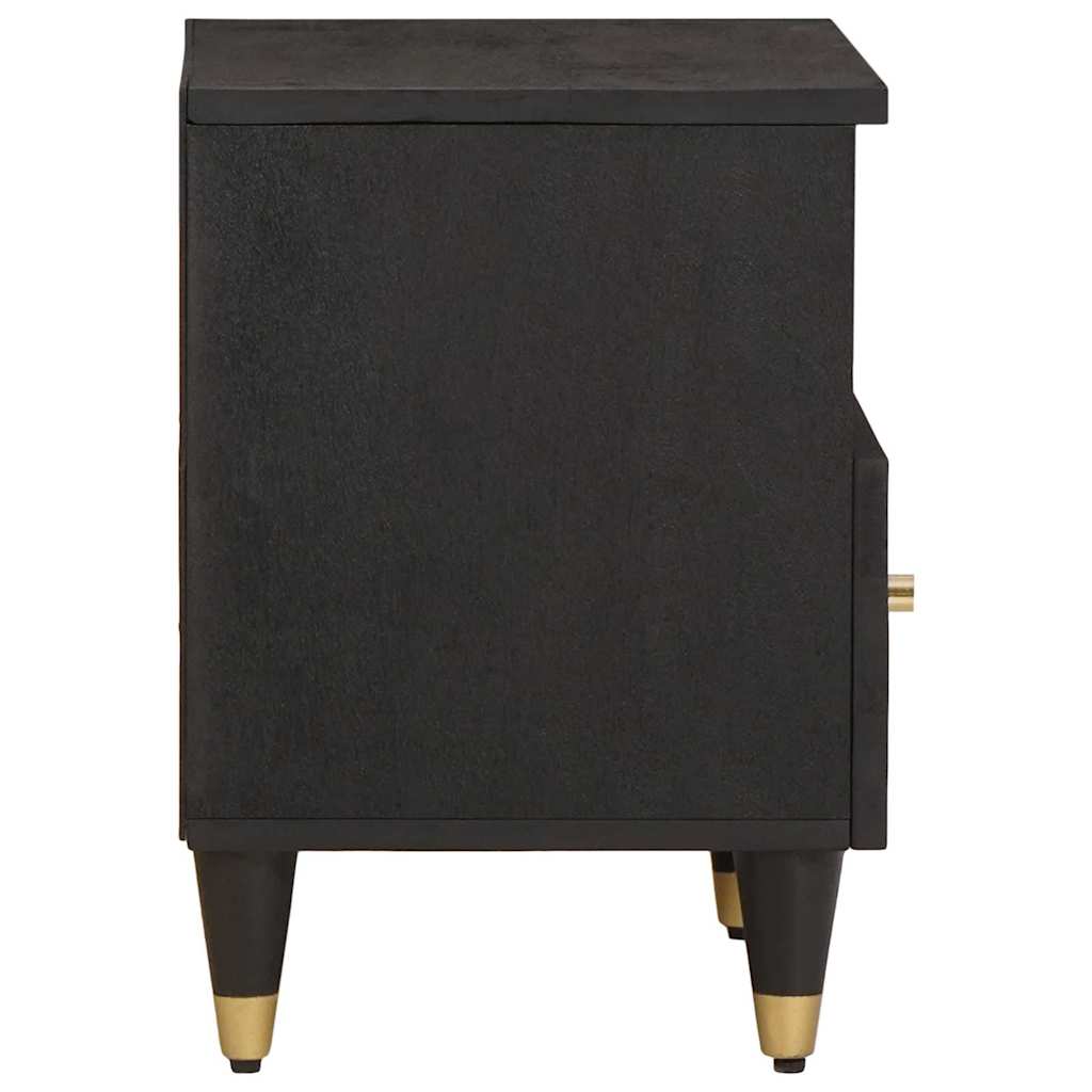 Cabinet de chevet Noir 40 x 33 x 46 cm Bois de mangue massif - XIOS