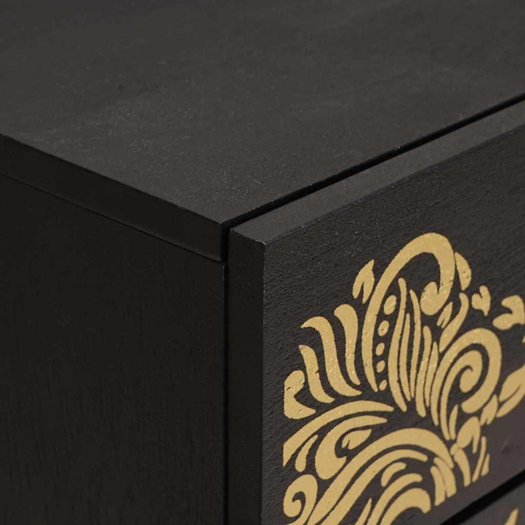 Cabinet de chevet avec porte avec tiroir Noir 50 x 33 x 60 cm - XIOS