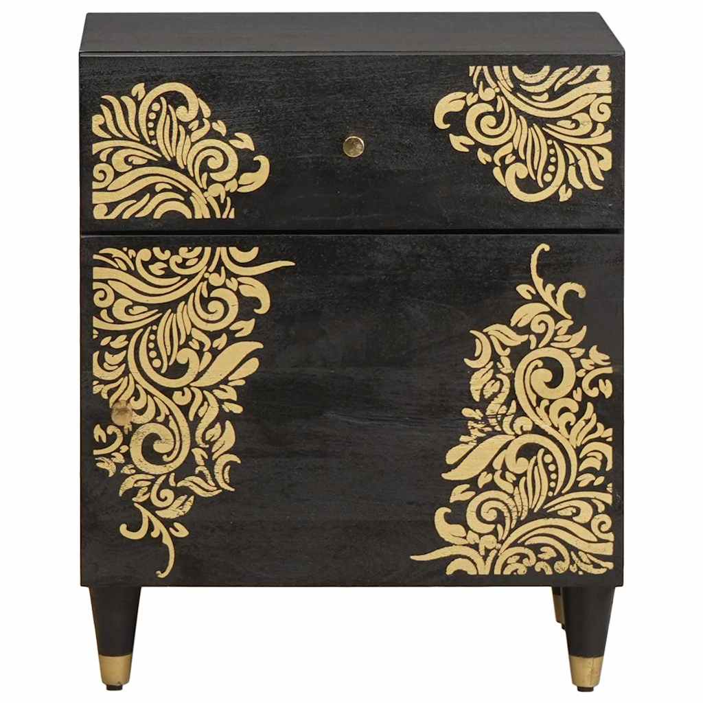 Cabinet de chevet avec porte avec tiroir Noir 50 x 33 x 60 cm - XIOS