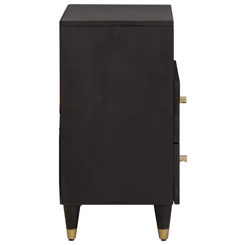 Cabinet de chevet Noir 50 x 33 x 62 cm Bois de mangue massif - XIOS