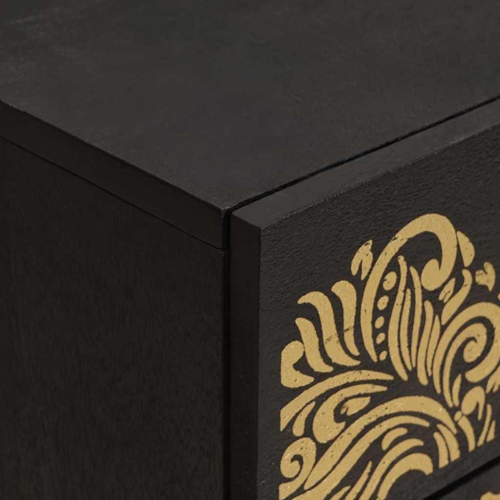 Cabinet de chevet avec porte avec tiroir Noir 50 x 33 x 60 cm - XIOS