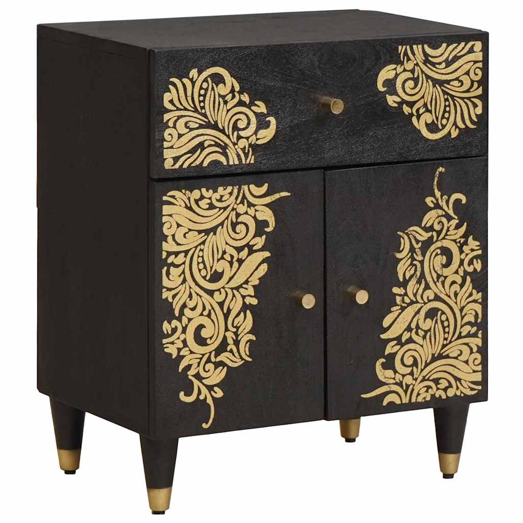 Cabinet de chevet avec porte avec tiroir Noir 50 x 33 x 60 cm - XIOS