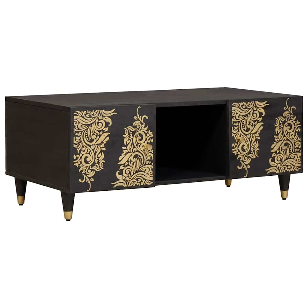 Table basse Noir 100 x 54 x 40 cm Bois de mangue massif - XIOS