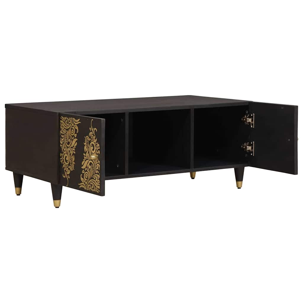 Table basse Noir 100 x 54 x 40 cm Bois de mangue massif - XIOS