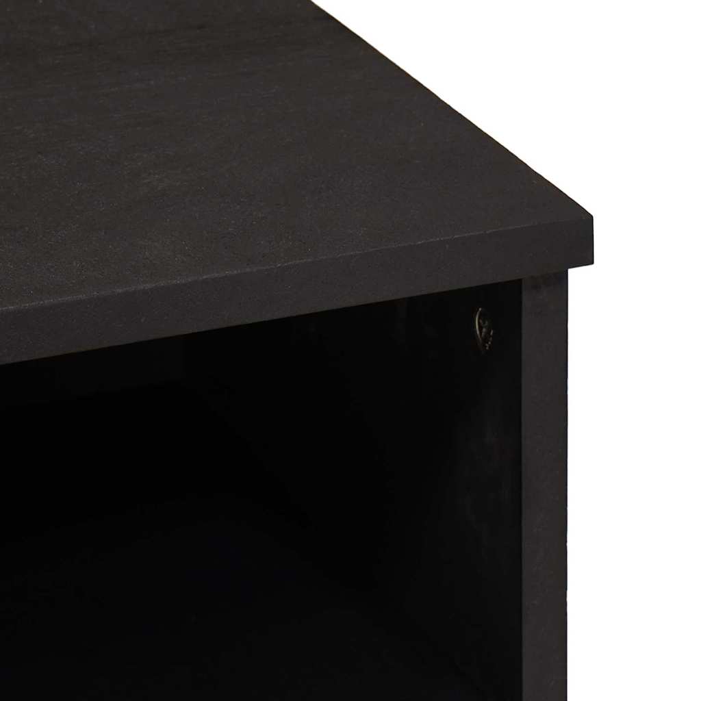 Meuble TV Noir 100 x 33 x 46 cm Bois de mangue massif - XIOS
