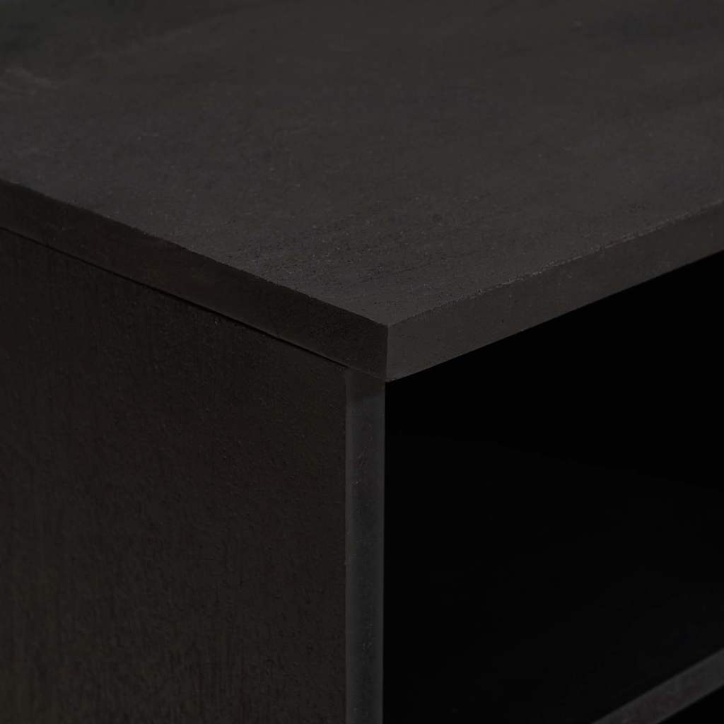 Meuble TV Noir 80 x 33 x 46 cm Bois de mangue massif - XIOS