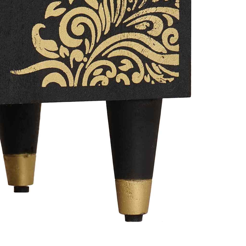 Buffet avec tiroir Noir 38 x 33 x 160 cm Bois de mangue massif - XIOS