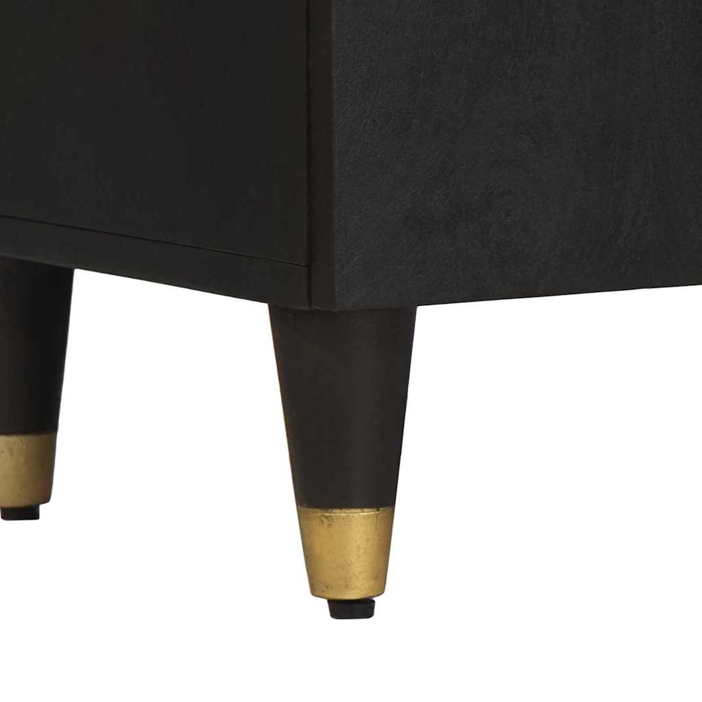 Buffet avec étagère Noir 60 x 33 x 75 cm Bois de mangue massif - XIOS