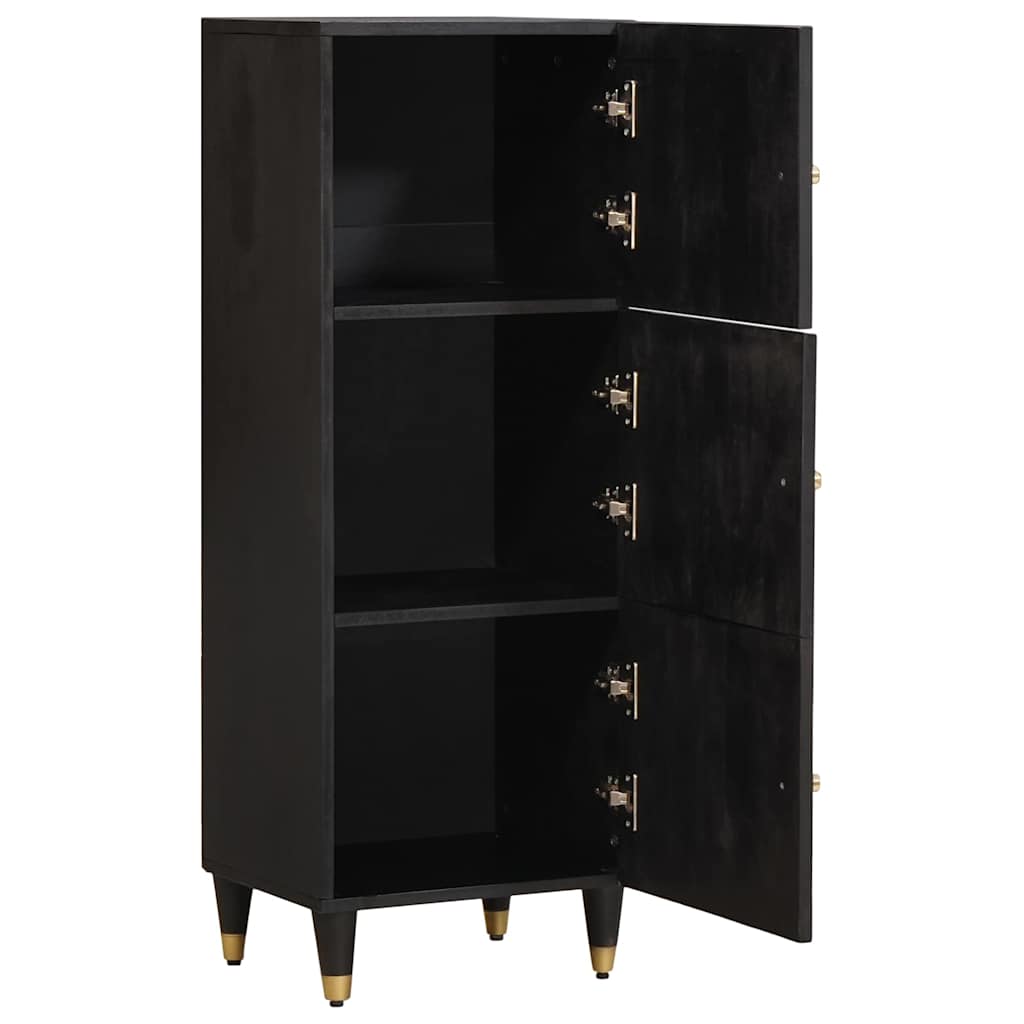 Haut Armoire Noir 40 x 33 x 110 cm Bois de mangue massif - XIOS