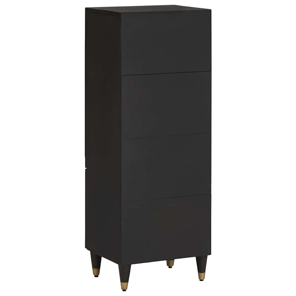 Haut Armoire Noir 40 x 33 x 110 cm Bois de mangue massif - XIOS