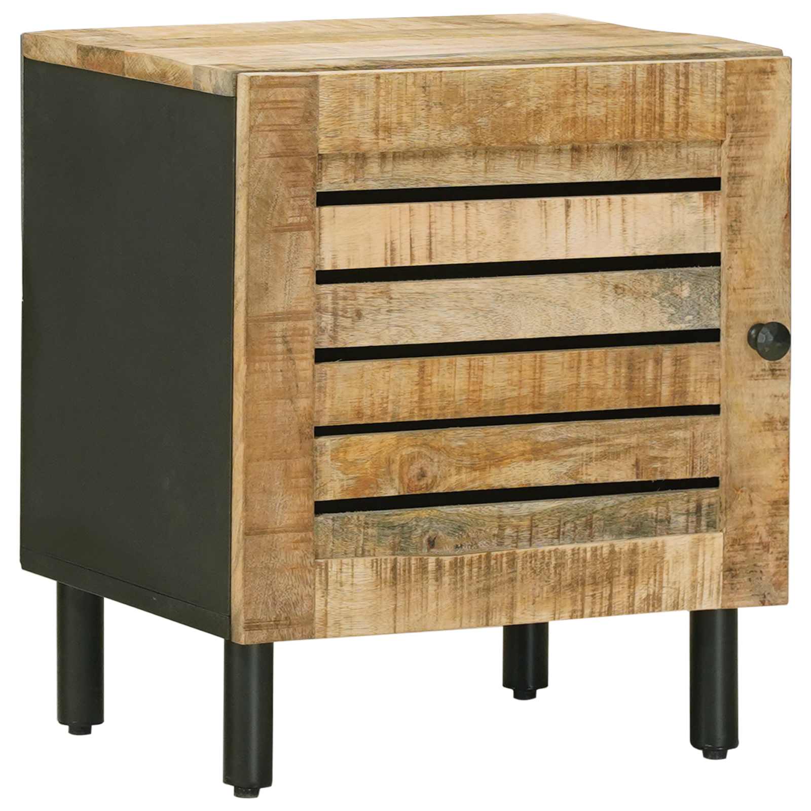 Table de chevet Naturel 40 x 33 x 46 cm Bois de mangue massif
