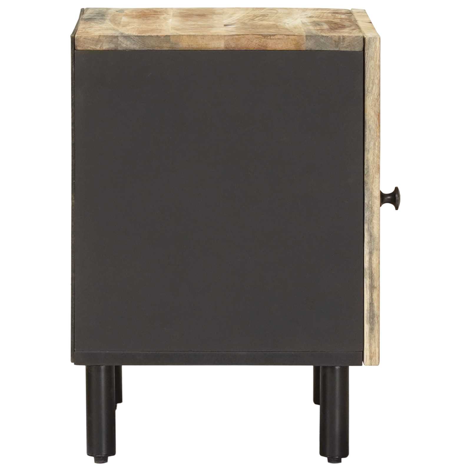 Table de chevet Naturel 40 x 33 x 46 cm Bois de mangue massif