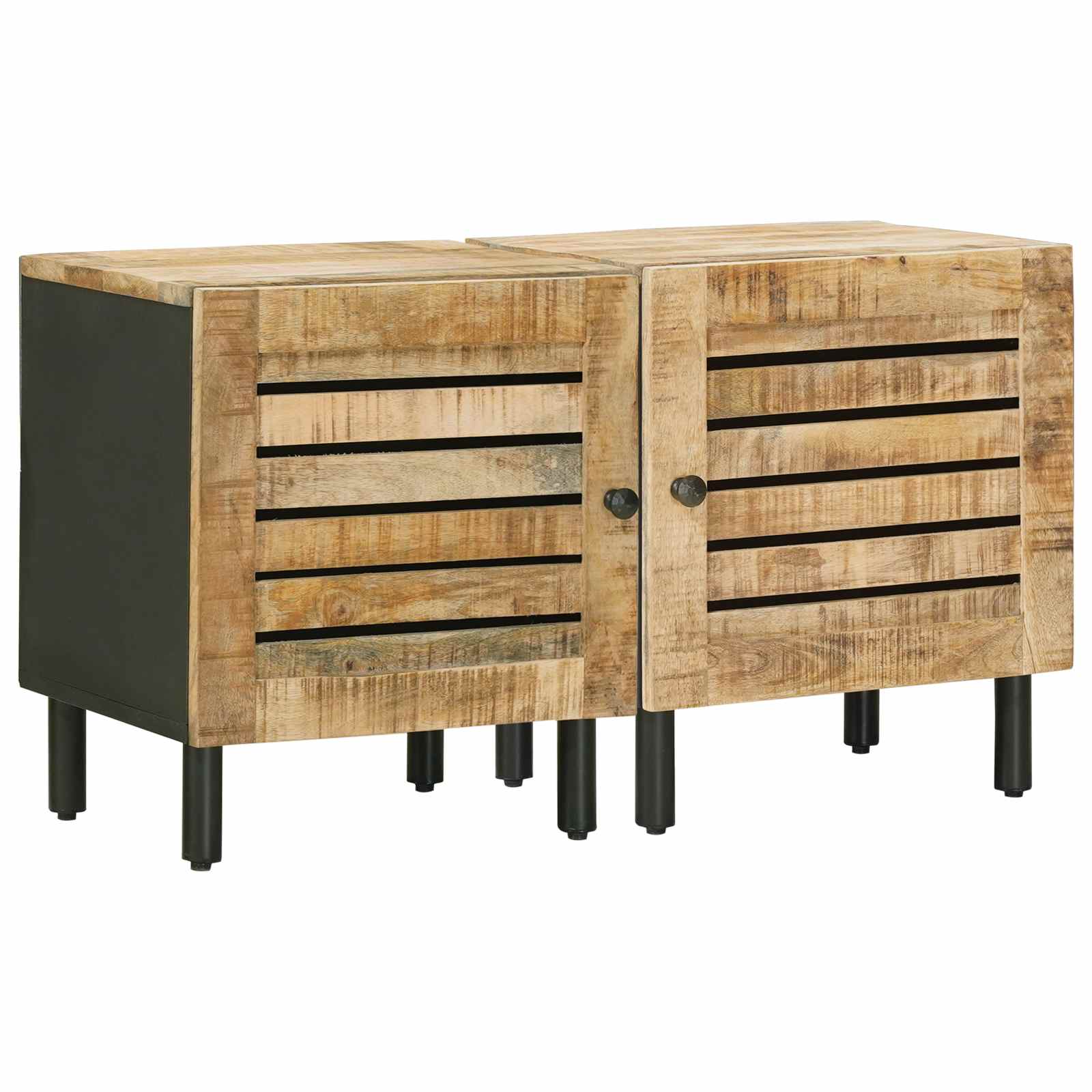 Table de chevet 2 pc Naturel 40 x 33 x 46 cm