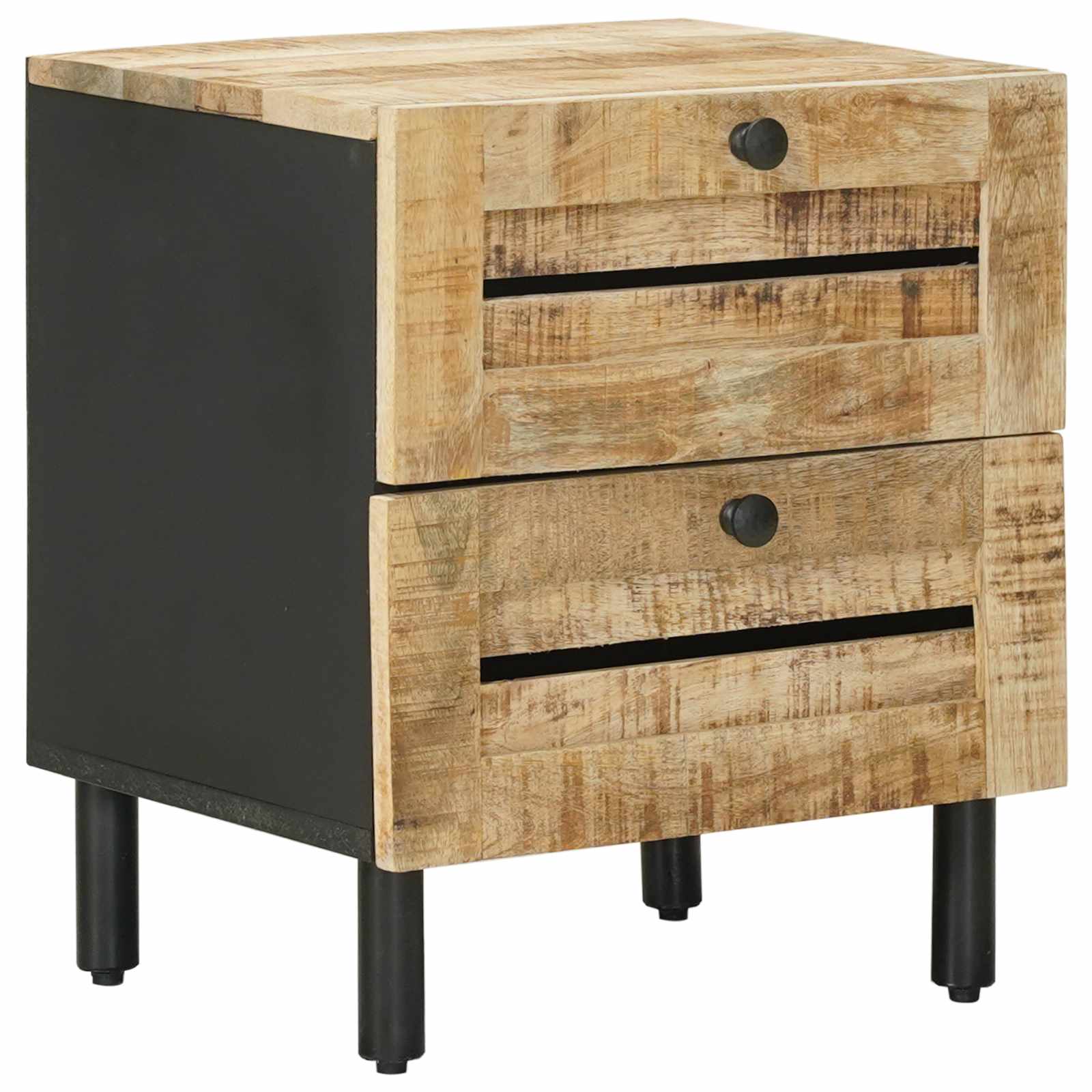Table de chevet Naturel 40 x 33 x 46 cm Bois de mangue massif