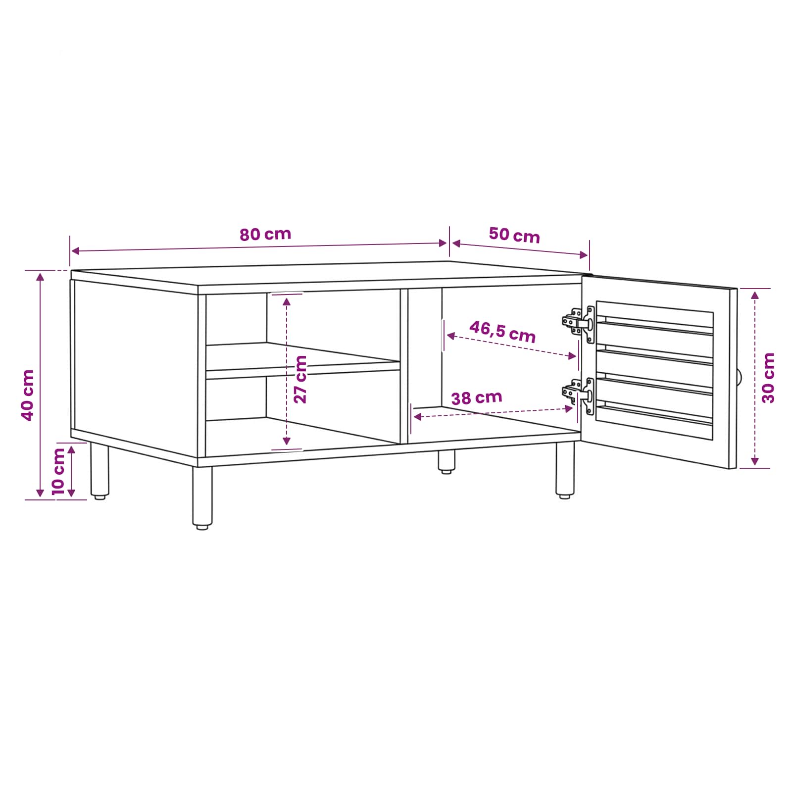 Table basse Naturel 80 x 50 x 40 cm Bois de mangue massif