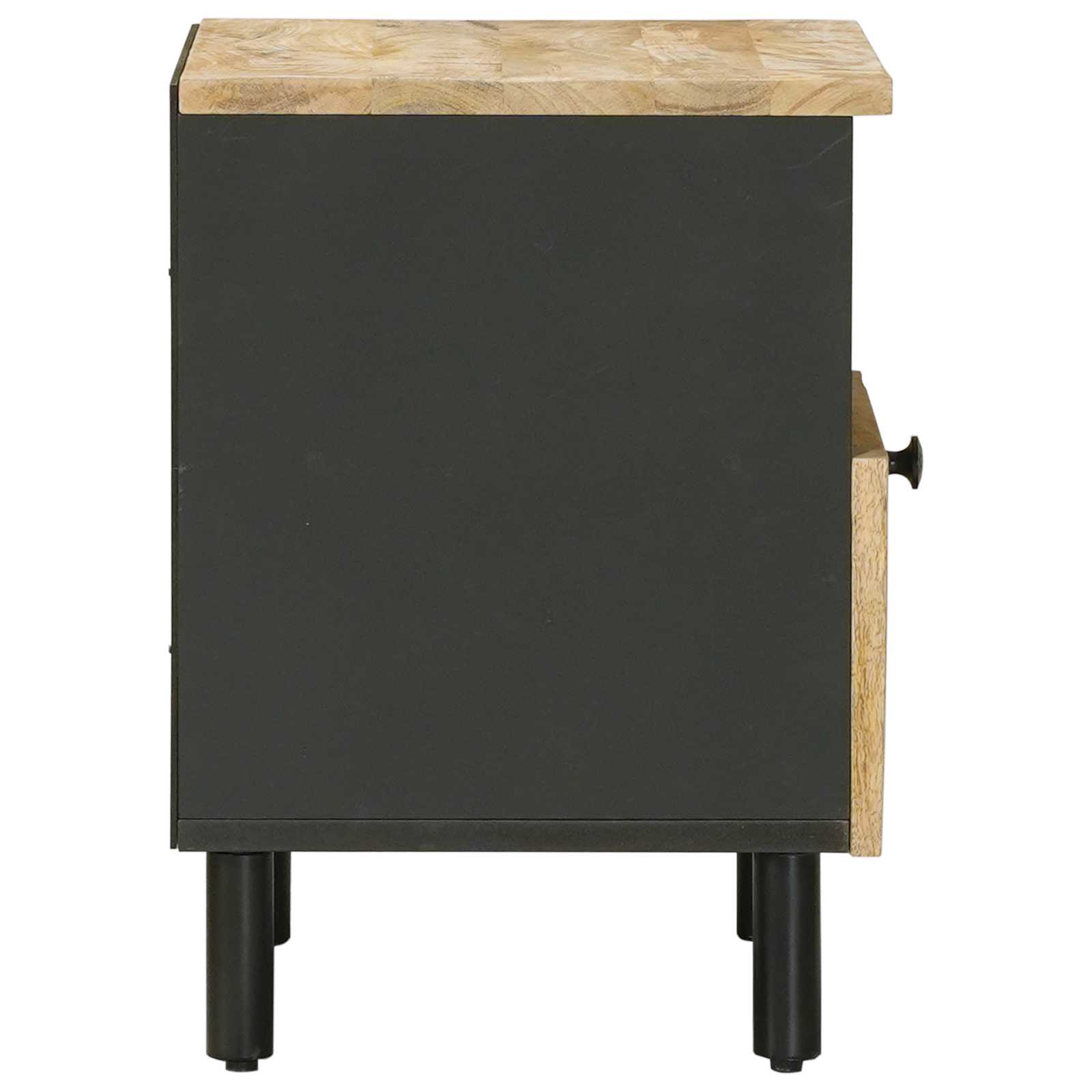 Table de chevet Naturel 40 x 33 x 46 cm Bois de mangue massif