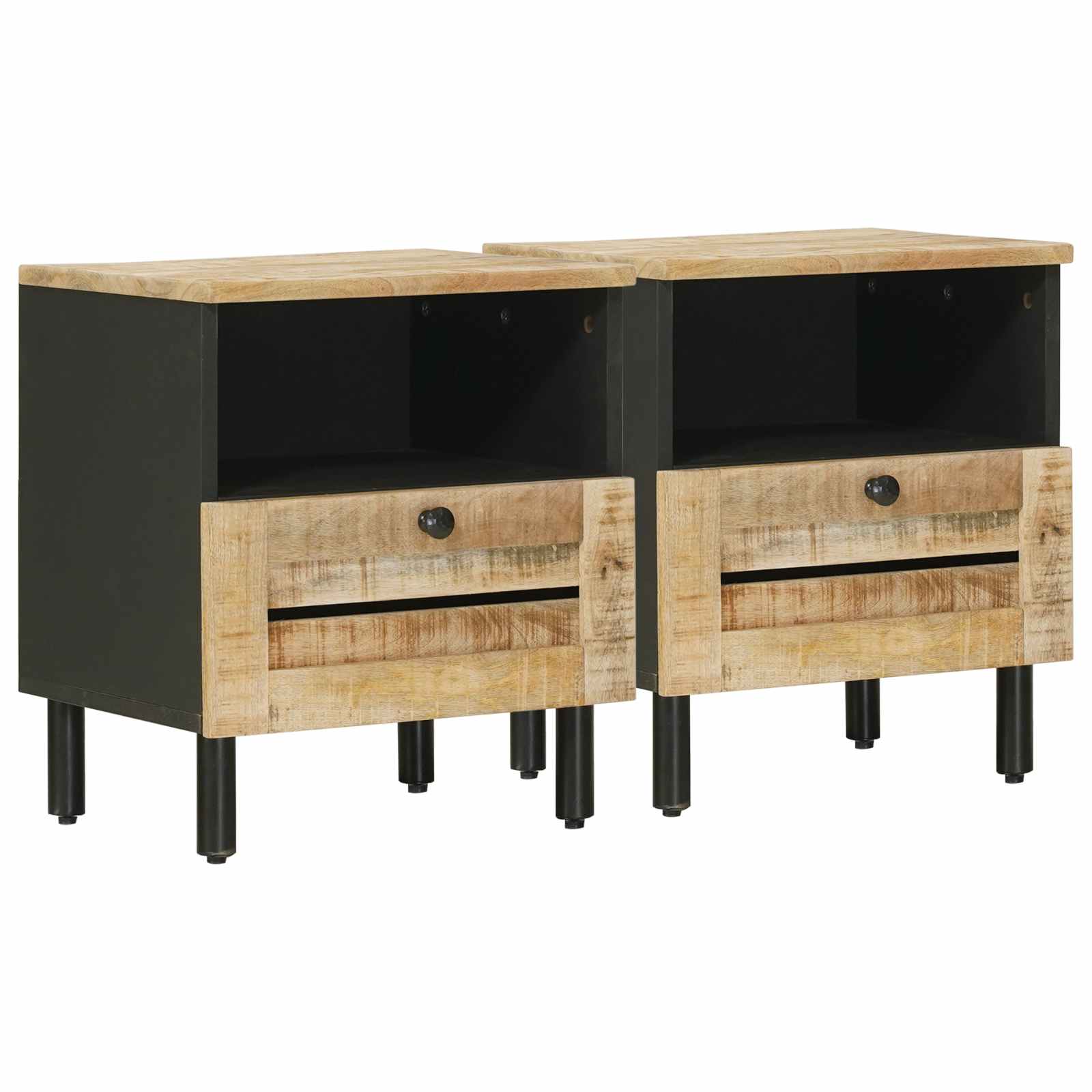 Table de chevet 2 pcs Marron 40 x 33 x 46 cm - XIOS