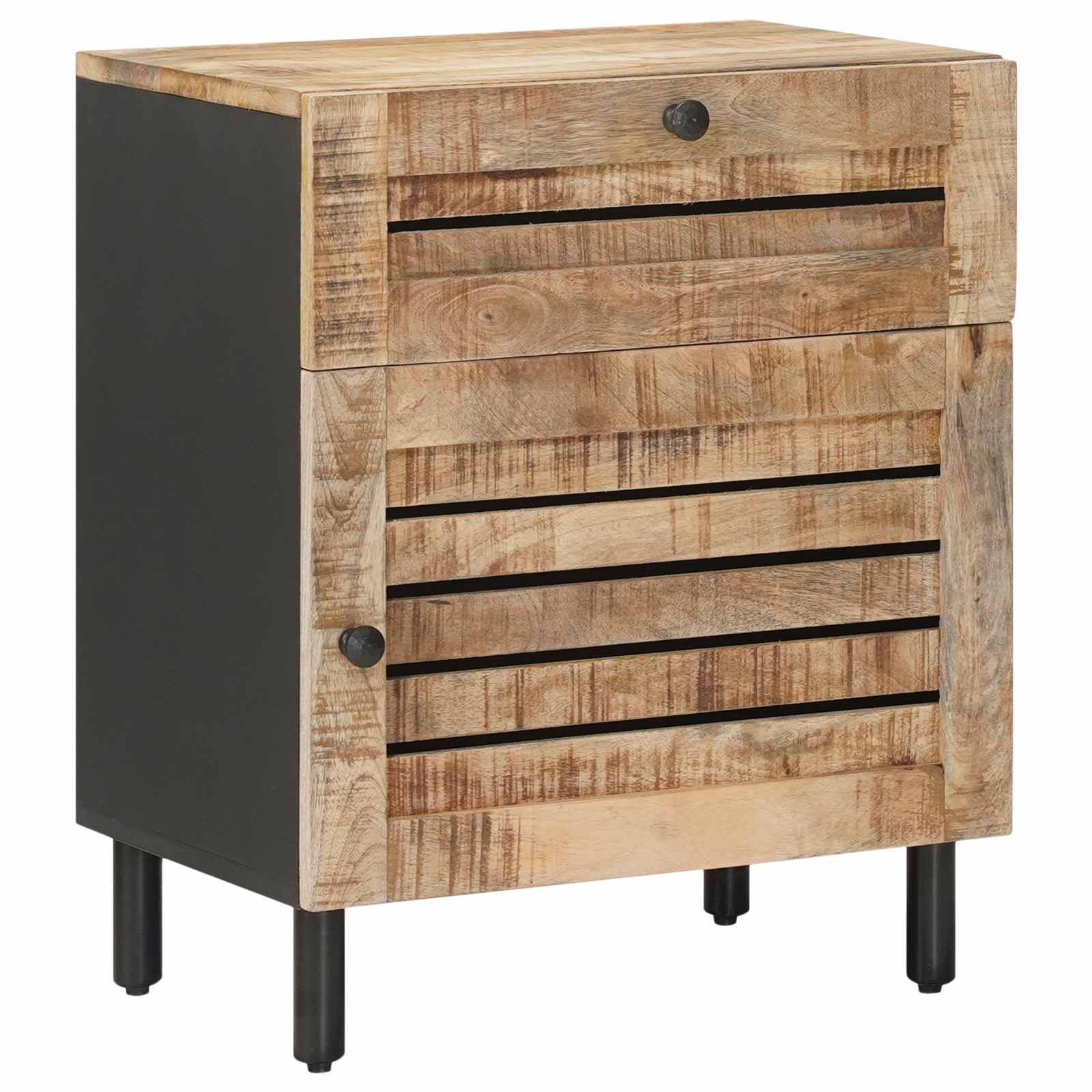 Table de chevet Naturel 50 x 33 x 60 cm Bois de mangue massif