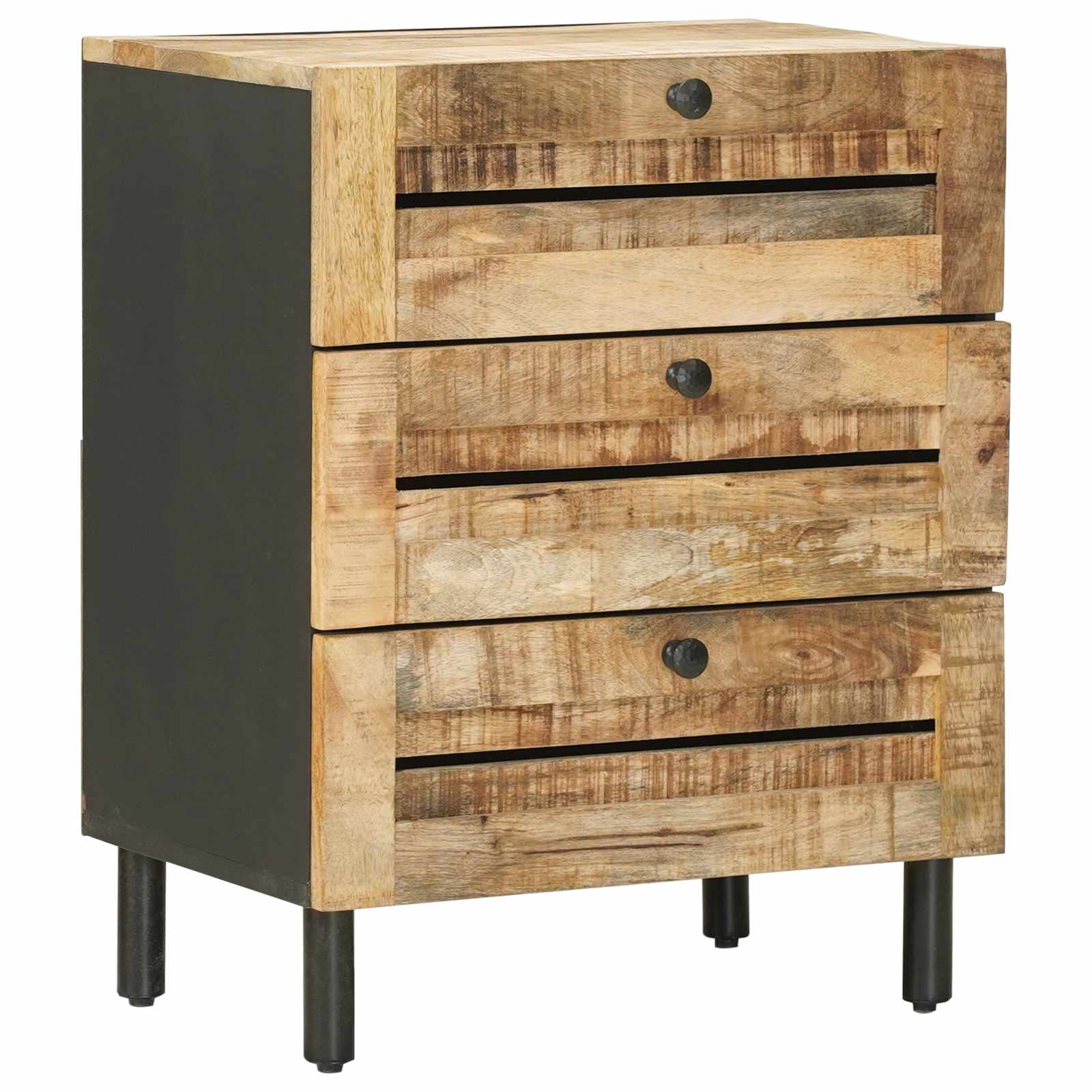 Table de chevet Naturel 50 x 33 x 62 cm Bois de mangue massif